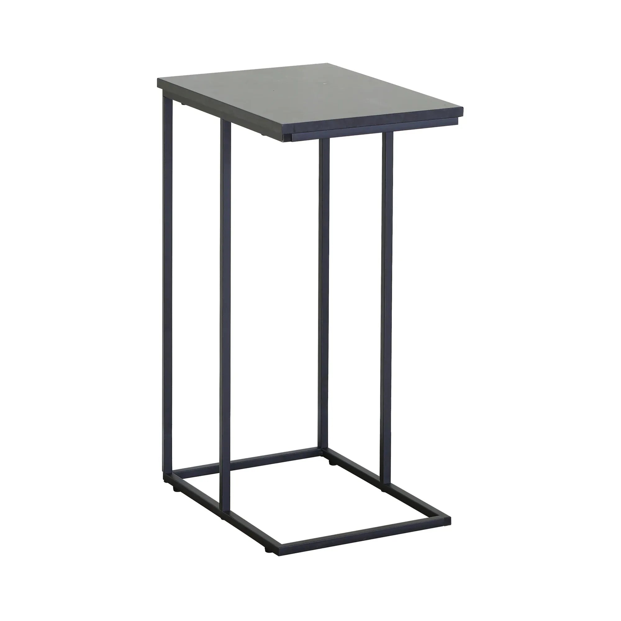 CARLA HOME C - Shape Side Table - Black Metal End Table - Classic - 2 - tier Side Table