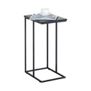 CARLA HOME C - Shape Side Table - Black Metal End Table - Classic - 2 - tier Side Table