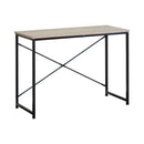 CARLA HOME Office Desk Computer Table - Metal Frame - Oak - 100cm - Brown - Rustic