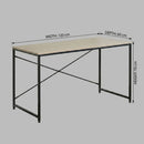 CARLA HOME Office Desk Computer Table - Metal Frame - Oak - 120cm - Brown - Rustic