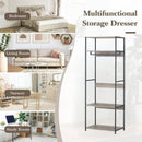 CARLA HOME Freestanding Clothes Rack with Shelves - Grey - 175 cm - Clothing Rack