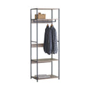 CARLA HOME Freestanding Clothes Rack with Shelves - Grey - 175 cm - Clothing Rack