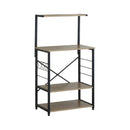 CARLA HOME 4 Tier Bakers Rack Microwave Stand - Oak Finish - Brown - Kitchen Rack