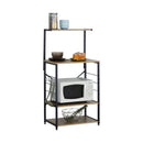 CARLA HOME 4 Tier Bakers Rack Microwave Stand - Oak Finish - Brown - Kitchen Rack