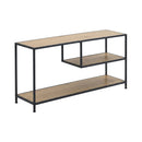 CARLA HOME Industrial Console Table - 3 Shelf Open Storage - Brown - Commodity Shelf
