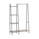 CARLA HOME Freestanding Garment Rack with Shelves - 4 Tier - Brown - Garment Rail