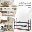 CARLA HOME 3 Tier Metal Shoe Rack - Free Standing Organiser - Black - Basic - Steel