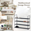 CARLA HOME 4 Tier Metal Shoe Rack - Free Standing Organiser - Black - Basic - Steel