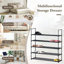 CARLA HOME 5 Tier Metal Shoe Rack - Free Standing Organiser - Black - Basic - Steel