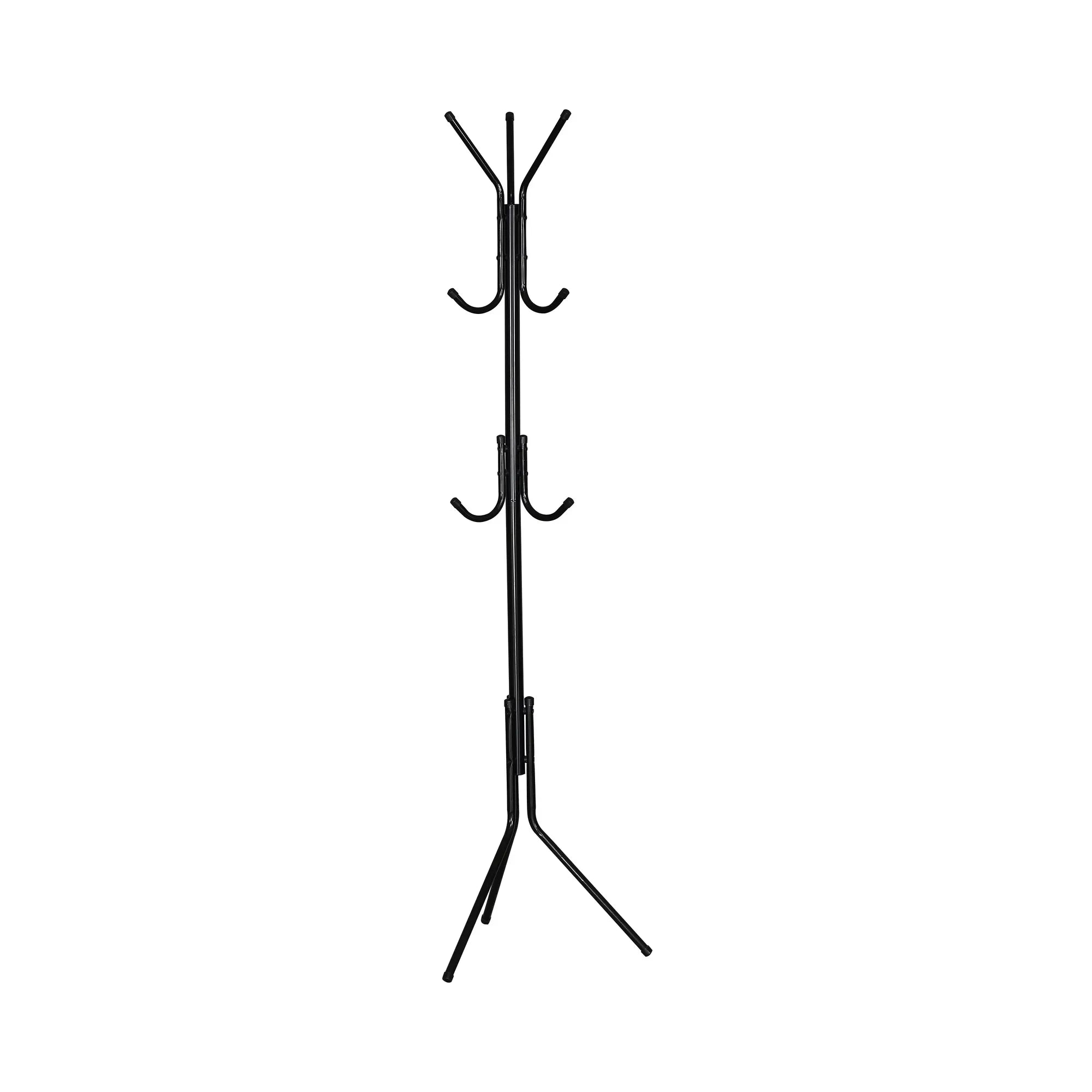 CARLA HOME Metal Coat Rack Stand - 12 Hook Clothes Hanger - Black - Garment Rack