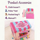 CARLA HOME Kids Ice Cream Bakery Play Tent Pink Pop Up Playhouse - Outdoor Play Equipment Play Tents & Tunnels