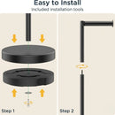 CARLA HOME Toilet Paper Holder Stand with Storage - Black - METAL - Bathroom Accessories Toilet Paper Holders
