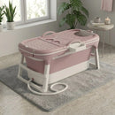 CARLA HOME Foldable Bathtub Adult - Collapsible Soaking Tub - Pink - Folding Bathub