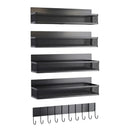 CARLA HOME 5 Pack Magnetic Spice Rack for Fridge Kitchen with Hook Bar