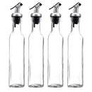 CARLA HOME 4 Pack Glass Oil Dispenser Bottle 500ml Transparent Kitchen