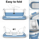 CARLA HOME Foldable Baby Bath Tub with Collapsible Toddler - Blue