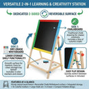 CARLA HOME 2-in-1 Kids Art Easel Chalkboard & Whiteboard