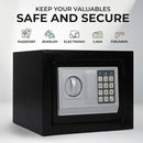 CARLA HOME Electronic Safe Box - Money Safe with Deposit Slot - Black - Cash Locker