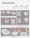CARLA HOME 18-Pack Shoe Storage Boxes - Clear Stackable - White - Shoe Box Storage