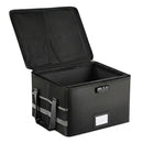 CARLA HOME Fireproof Document Box with Lock - Collapsible Black - Glass Fiber - Reflective Strip Design