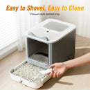 CARLA HOME Enclosed Cat Litter Box - Drawer Tray - Large - Scoop Drawer Design