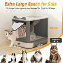 CARLA HOME Enclosed Cat Litter Box - Drawer Tray - Large - Scoop Drawer Design
