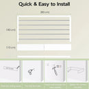 CARLA HOME Wall Mounted Clothes Drying Rack - Foldable - Balcony Folding Clothes - White