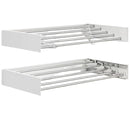 CARLA HOME Wall Mounted Clothes Drying Rack - Foldable - Balcony Folding Clothes - White
