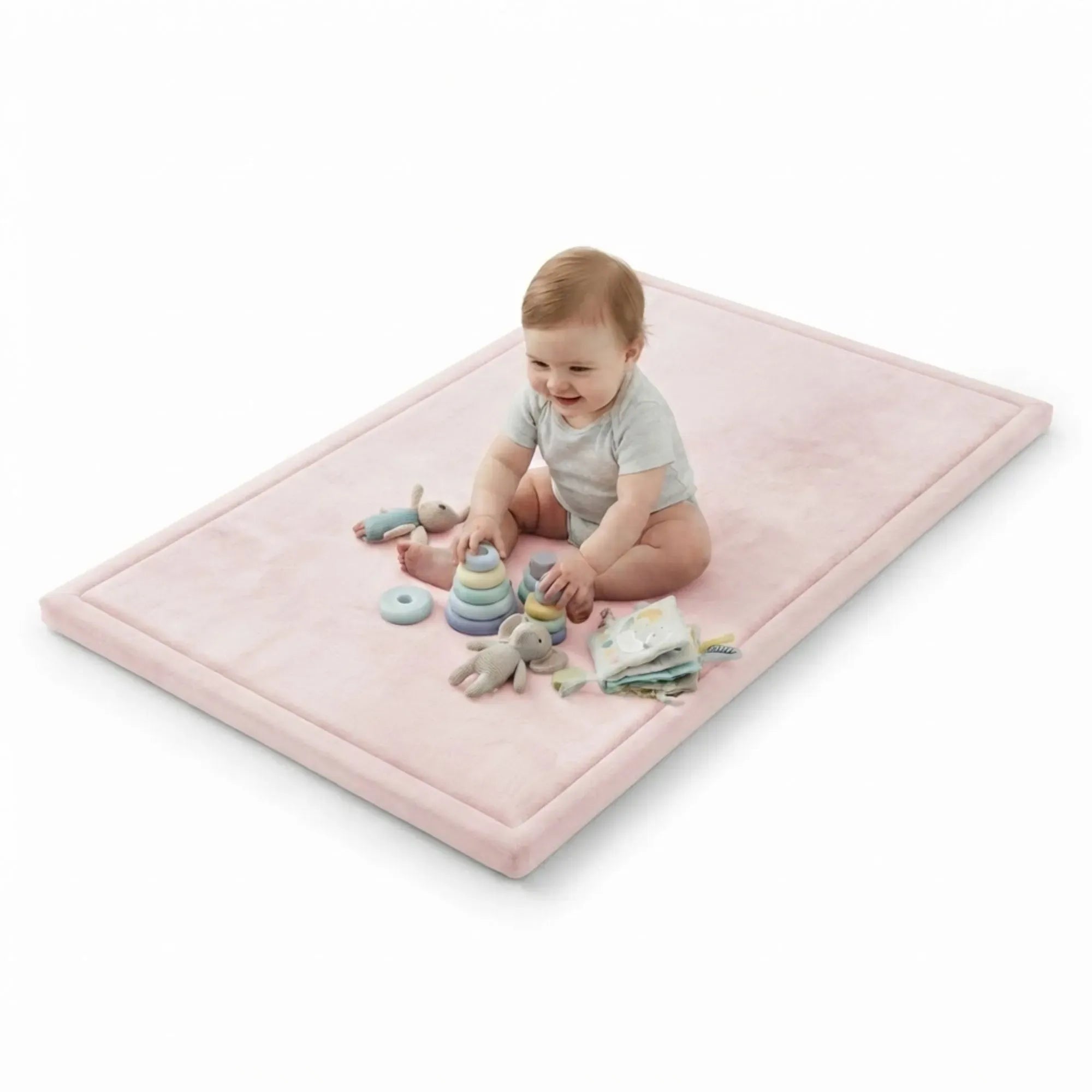 CARLA HOME Baby Play Mat 200x300cm, Thick Foam Crawling Mat, Infants, Pink