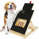 CARLA HOME Dog Nail Scratch Board with Snack Box, Height Adjustable Puppy Nail Pet