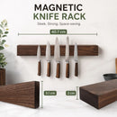 CARLA HOME Magnetic Knife Holder Wall Mounted, Wood Strip, Brown (40cm)