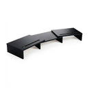 CARLA HOME Dual Monitor Stand Riser, Adjustable Length and Angle, Black