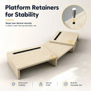 CARLA HOME Dual Monitor Stand Riser, Adjustable Length and Angle, Beige