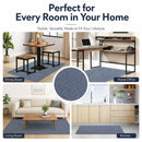 CARLA HOME Office Chair Mat Hard Floor Protector, 120x90 cm, Anti-Slip, Grey