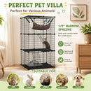 CARLA HOME Large Cat Cage Diy Enclosure, 3 Tier Pet Playpen Cat Kennel