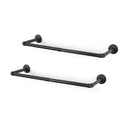 CARLA HOME 2-Pack Wall Mounted Industrial Pipe Clothes Rack - Black - Storage Rack