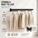 CARLA HOME 2-Pack Wall Mounted Clothes Drying Rack - Tri - Fold - White - Aluminum