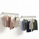 CARLA HOME 2-Pack Wall Mounted Clothes Drying Rack - Tri - Fold - Black - Aluminum
