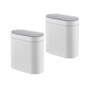 CARLA HOME 2-Pack Motion Sensor Trash Can - Touchless Bin - White - Smart Sensor Trash Can