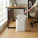 CARLA HOME 2-Pack Motion Sensor Trash Can - Touchless Bin - White - Smart Sensor Trash Can