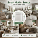 CARLA HOME 2-Pack Motion Sensor Trash Can - Touchless Bin - White - Smart Sensor Trash Can