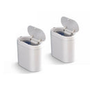 CARLA HOME 2-Pack Motion Sensor Trash Can - Touchless Bin - White - Smart Sensor Trash Can