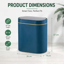 CARLA HOME 2-Pack Motion Sensor Trash Can - Touchless Bin - Blue - Smart Sensor Trash Can