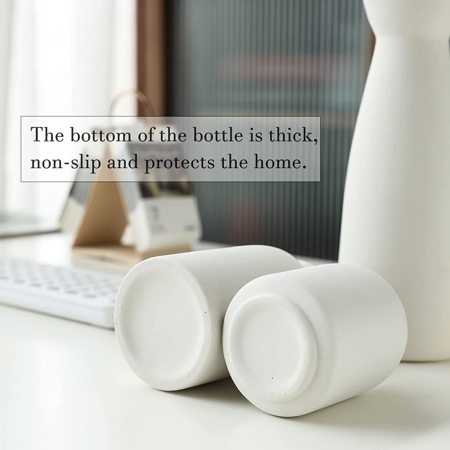 Ceramic Set of 3 Modern White Vases for Home D�cor
