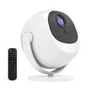 White 5G 4K Smart LED Projector in Black with Bluetooth and WiFi for Home Theater