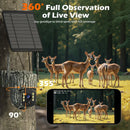 4G Trail Security Camera 2.5K Black Outdoor Wildlife Monitoring with Live View