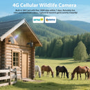 4G Trail Security Camera 2.5K Black Outdoor Wildlife Monitoring with Live View