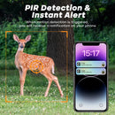 4G Solar Trail Camera in Black with 2.5K Resolution and Live Monitoring