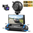 4K 360° Dual Dash Cam with 5G WiFi and GPS, Black, 2K Front and Rear Car Camera, Night Vision