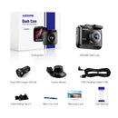 4K Ultra HD 2160P WiFi Dash Cam in Black with GPS and IR Night Vision